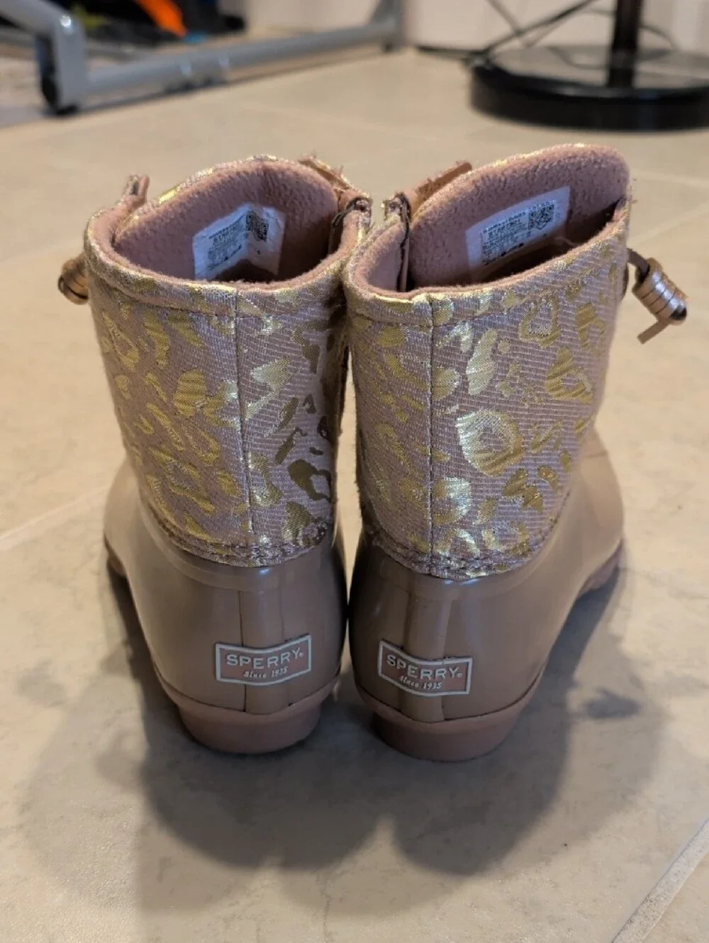 Sperry Top Sider Duck Boots Pink Cheetah